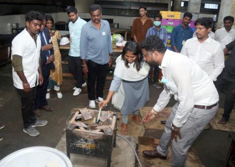 A bench mark 1Tonne capacity Biogas Plant was commissioned on 14th September 2022 in Sathyabama Institute of Science and Technology and inaugurated by our Honorable  Chancellor Dr.Mariazeena Johnson, President Dr.Marie Johnson , Vice Presidents Mr. J.Arul Selvan  and Miss. Maria Catherine Jayapriya .The digester converts 1Tonne food waste into 80-100 cubic meters of biogas.This initiative of Sathyabama is taken towards addressing the Global Climate Change issues.